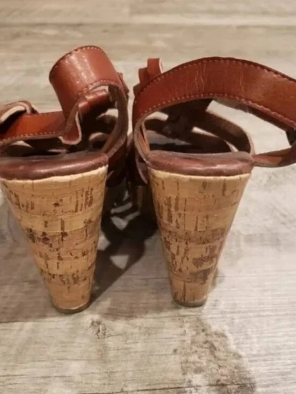 Mossimo Supply Co. Brown Strappy Wedges.